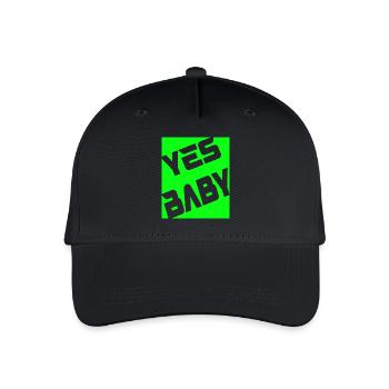 Yes Baby - Kinder Bio Basecap - Schwarz - Vorne