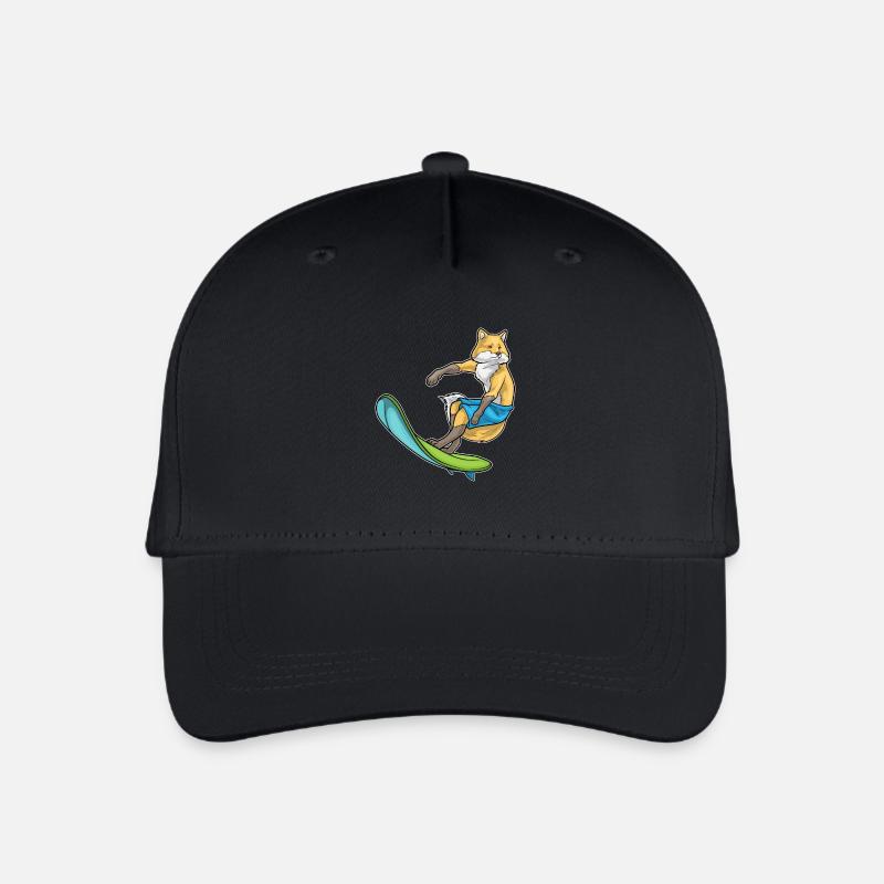 Fuchs Surfer Surfbrett - Kinder Bio Basecap - Schwarz
