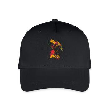 Farbenfrohes Heritage Black History Month Profil - Kinder Bio Basecap - Schwarz - Vorne