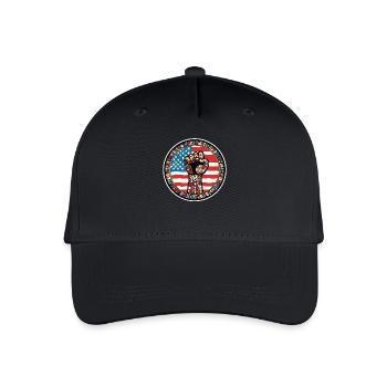 Afro Amerikanischer Black History Month Heritage - Kinder Bio Basecap - Schwarz - Vorne