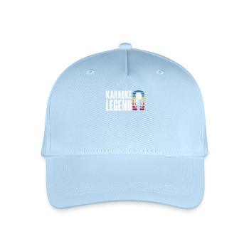 Karaoke Legende Mikrofon Retro - Kinder Bio Basecap - Hellblau - Vorne