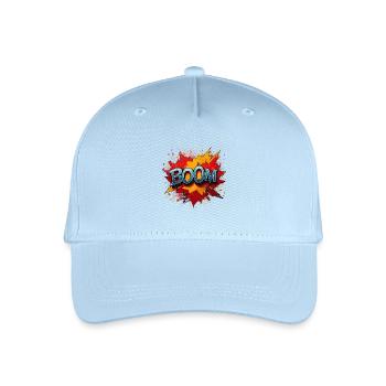 Boom Comic Sound Effect – Bold Pop Art Design - Organic Kids’ Baseball Cap - light blue - Front