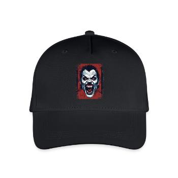 Vampir Wut - Horror Kunst Illustration - Kinder Bio Basecap - Schwarz - Vorne