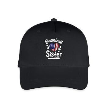 Baseball Sports Baseball Player Pitcher Catcher USA - Organic Kids’ Baseball Cap - black - Front