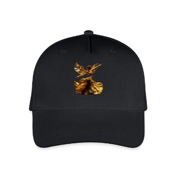 Flamenco Tänzerin Gold Flügel Spanien Kleid Tänzer - Kinder Bio Basecap - Schwarz - Vorne