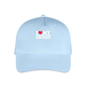 Petite amie Petite amie Relation Couple Amour Couple - Casquette de baseball bio Enfant - bleu clair - Devant