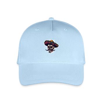 Crâne Mexicain Sombrero - Casquette de baseball bio Enfant - bleu clair - Devant