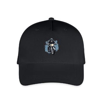 Motorcycle Biker Gorilla - Organic Kids’ Baseball Cap - black - Front