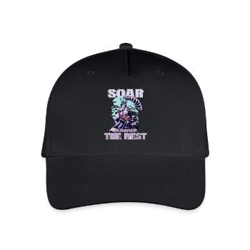 Soar Above the Rest – Paragliding Design - Organic Kids’ Baseball Cap - black - Front