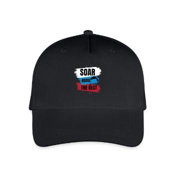 Soar Above the Rest – Paragliding Design - Organic Kids’ Baseball Cap - black - Front