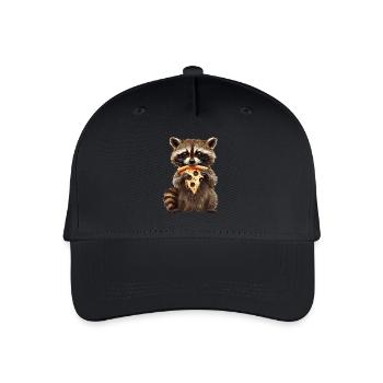 Waschbär - Kinder Bio Basecap - Schwarz - Vorne