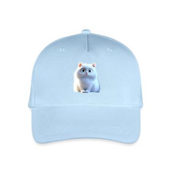 Chat Angora Blanc Chat Angora Chats Angora Mignons - Casquette de baseball bio Enfant - bleu clair - Devant
