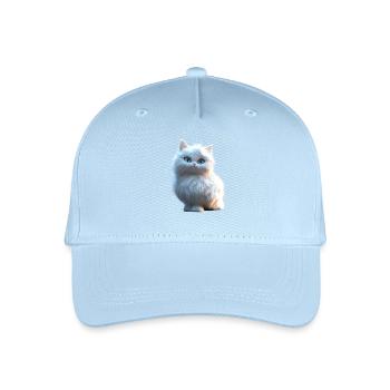 Chat Angora Blanc Chat Angora Chats Angora Mignons - Casquette de baseball bio Enfant - bleu clair - Devant