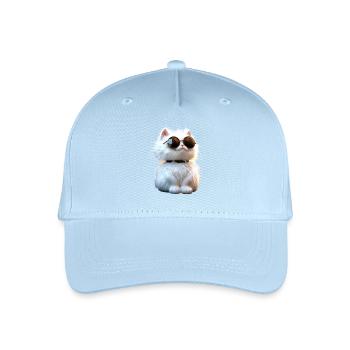 Chat Angora Blanc Chat Angora Chats Angora Mignons - Casquette de baseball bio Enfant - bleu clair - Devant