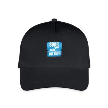 Soar Above the Rest – Paragliding Design - Organic Kids’ Baseball Cap - black - Front