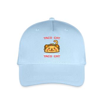 Taco Cat Spelled Backwards Is Taco Cat Lover Gift - Organic Kids’ Baseball Cap - light blue - Front