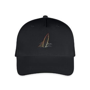 Surfboard - Organic Kids’ Baseball Cap - black - Front