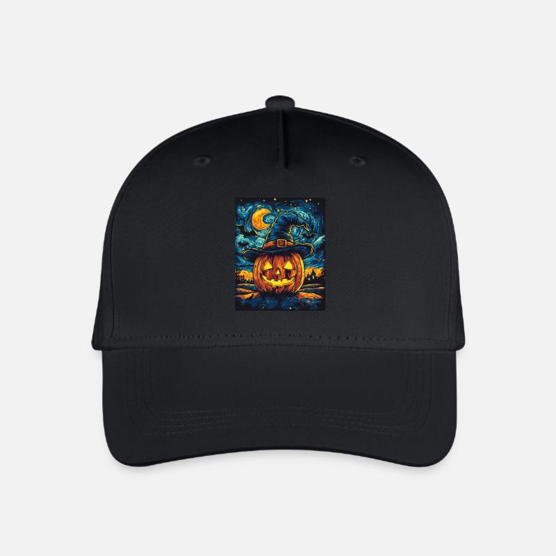 Halloween Geschenk Frauen Kürbis Männer Kinder - Kinder Bio Basecap - Schwarz