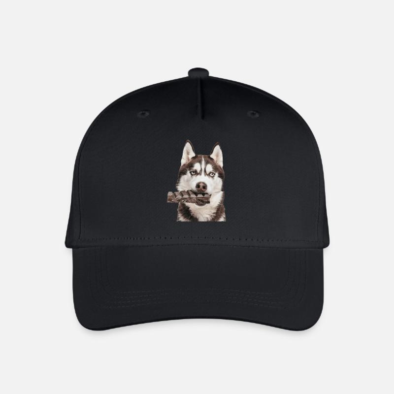 Sibirischer Husky - Kinder Bio Basecap - Schwarz