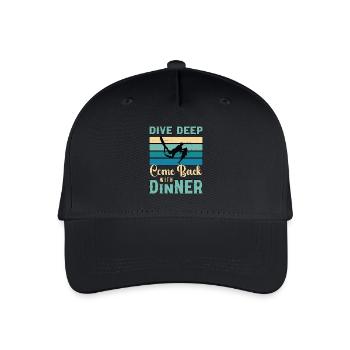 Chasse sous-marine Plongée profonde Retour amateur de pêche - Casquette de baseball bio Enfant - noir - Devant