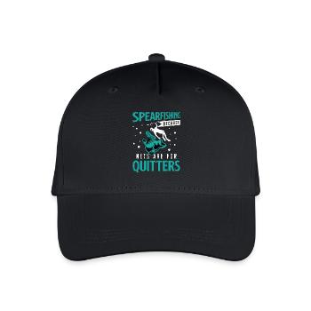 Spearfishing Because Nets Are Fisherman Freediving - Organic Kids’ Baseball Cap - black - Front