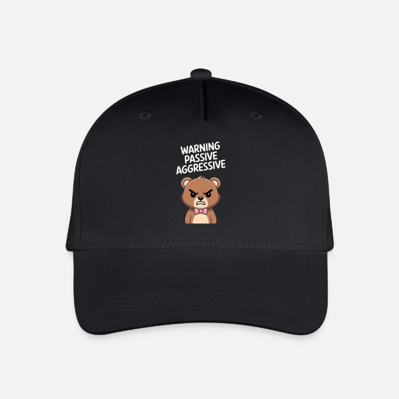 Attention Ours passif agressif avec nœud papillon - Casquette de baseball bio Enfant - noir