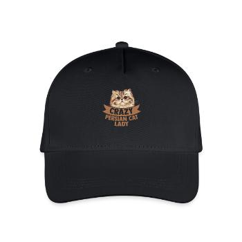 Crazy Persian Cat Lady Mother Kitten Cat - Organic Kids’ Baseball Cap - black - Front