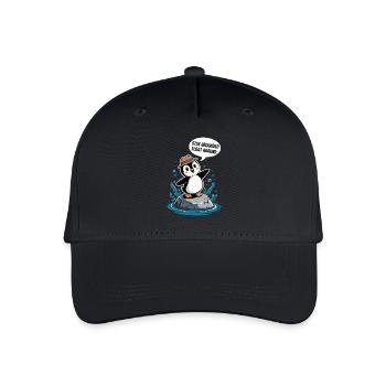Bleib Geerdet Schwebe Umher Pinguin - Kinder Bio Basecap - Schwarz - Vorne