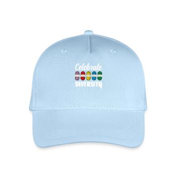 Knitting Celebrating Diversity - Organic Kids’ Baseball Cap - light blue - Front