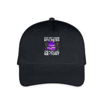 Bäcker Schnitt Meinen Kuchen Zuletzt Re-tort Backen - Kinder Bio Basecap - Schwarz - Vorne