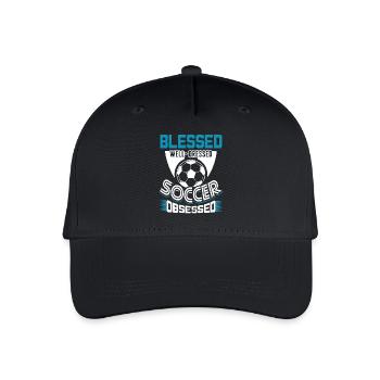 Soccer Well Dressed Soccer Obsessed - Organic Kids’ Baseball Cap - black - Front
