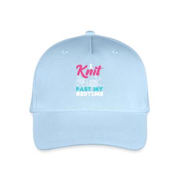 Tricoter jusque tard dans la nuit - Casquette de baseball bio Enfant - bleu clair - Devant