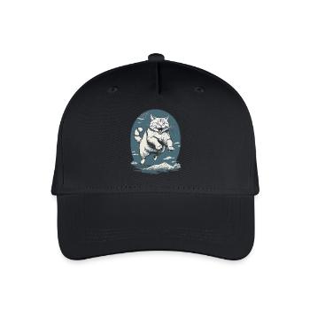 Cat in the Leap - Organic Kids’ Baseball Cap - black - Front