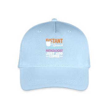 Speech therapist add coffee immediately - Organic Kids’ Baseball Cap - light blue - Front
