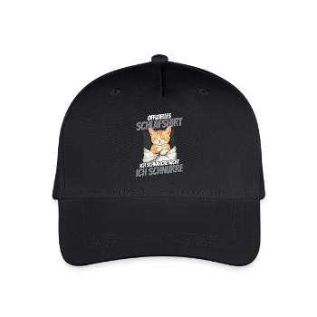 Offizielles Schlafshirt - Süßes Katze in der Decke - Kinder Bio Basecap - Schwarz - Vorne