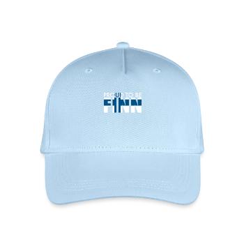 Proud To Be Finn Finnland Finnische Flagge Finne - Kinder Bio Basecap - Hellblau - Vorne