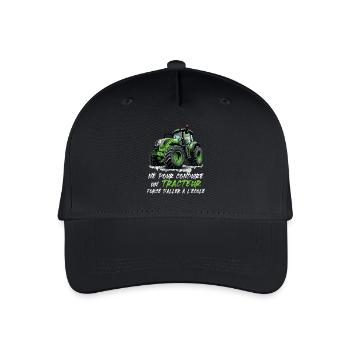 Né pour conduire un tracteur forcé d aller école - Casquette de baseball bio Enfant - noir - Devant