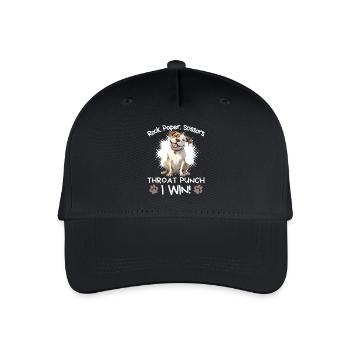 Rock Paper Scissors Bulldog Sarcastic Funny - Organic Kids’ Baseball Cap - black - Front