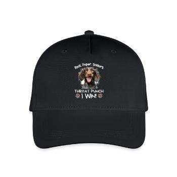 Rock Paper Scissors Throat Punch - Spaniel - Organic Kids’ Baseball Cap - black - Front