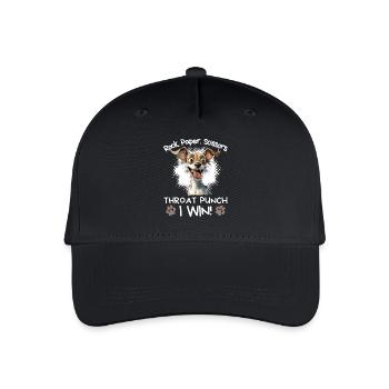 Rock Paper Scissors Jack Russell Sarcasm Humor - Organic Kids’ Baseball Cap - black - Front