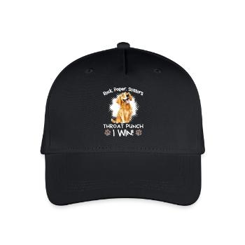Rock Paper Scissors Golden Retriever Funny - Organic Kids’ Baseball Cap - black - Front