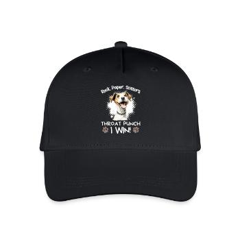 Rock Paper Scissors Jack Russell Terrier Humor - Organic Kids’ Baseball Cap - black - Front