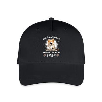 Rock Paper Scissors Pomeranian Funny Sarcastic - Organic Kids’ Baseball Cap - black - Front