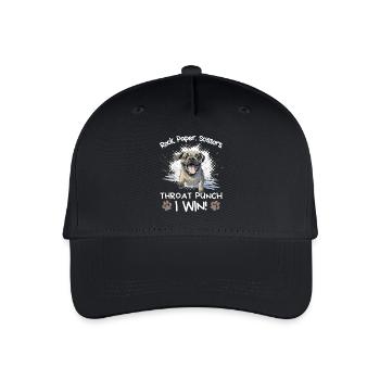 Rock Paper Scissors Pug Funny Sarcastic - Organic Kids’ Baseball Cap - black - Front