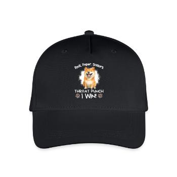 Rock Paper Scissors Shiba Inu Sarcasm Humor - Organic Kids’ Baseball Cap - black - Front