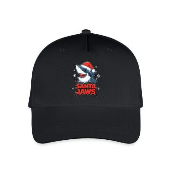 Père Noël Mâchoires Drôle Noël Requin Noël - Casquette de baseball bio Enfant - noir - Devant