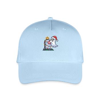 Weihnachtliches Gespenst mit Grabstein - Kinder Bio Basecap - Hellblau - Vorne