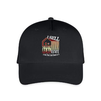 Real Estate Agent I Sell Real Estate - Organic Kids’ Baseball Cap - black - Front