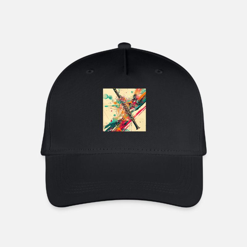 Querflöte - Kinder Bio Basecap - Schwarz