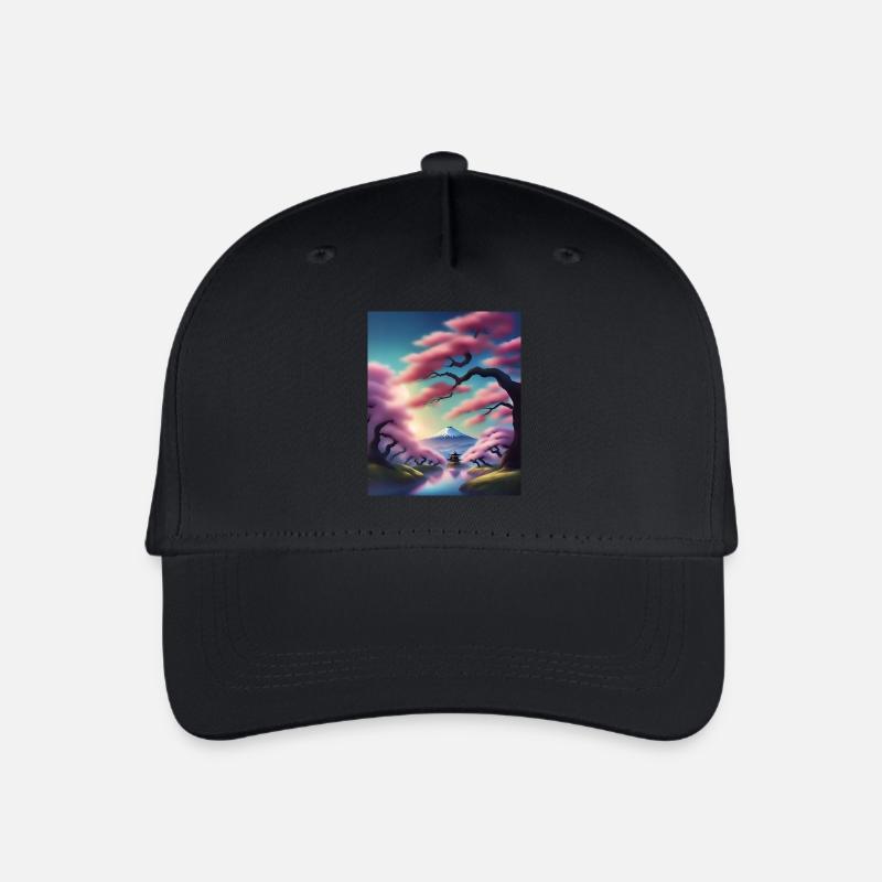 Fuji-Berg in Japan - Kinder Bio Basecap - Schwarz